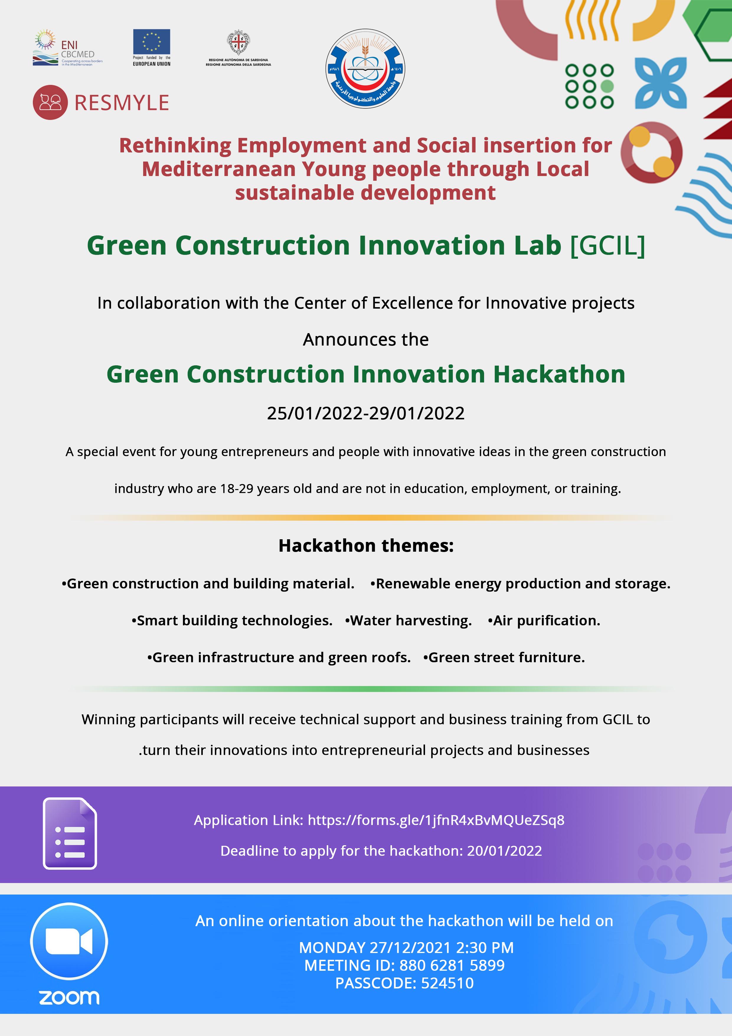 Green Construction Innovation Hackathon 2022 in Jordan | Gotcha | Ammon ...