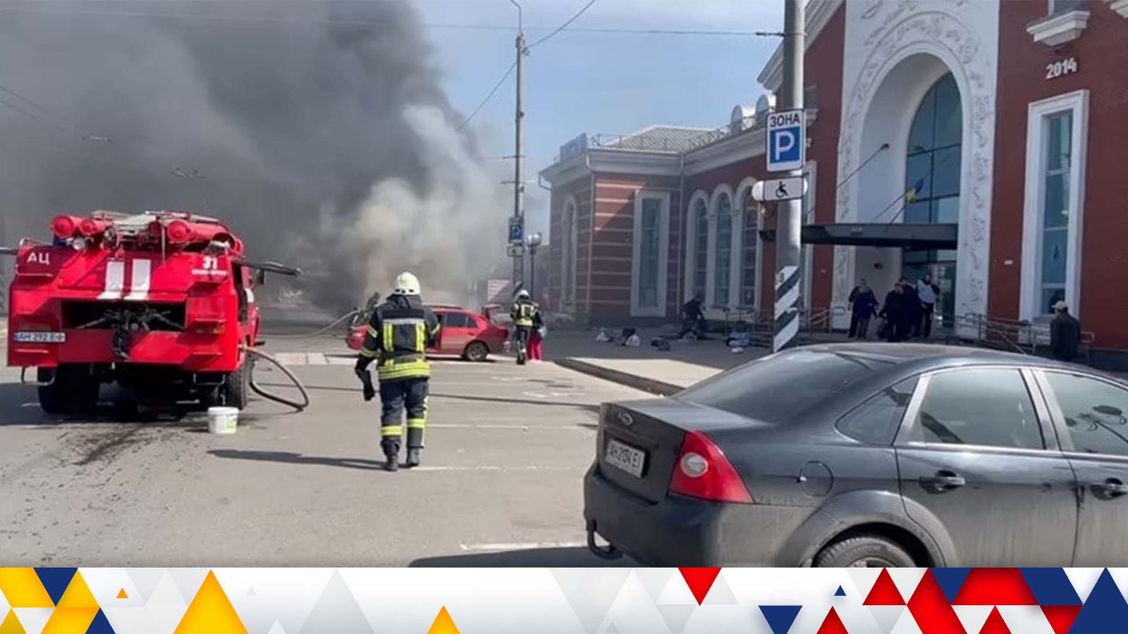 UK sending armoured vehicles as Zelenskyy demands firm response to railway blast