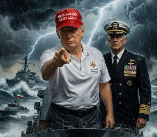 Trump shares image warning of &lsquo;calm before the storm&rsquo; 