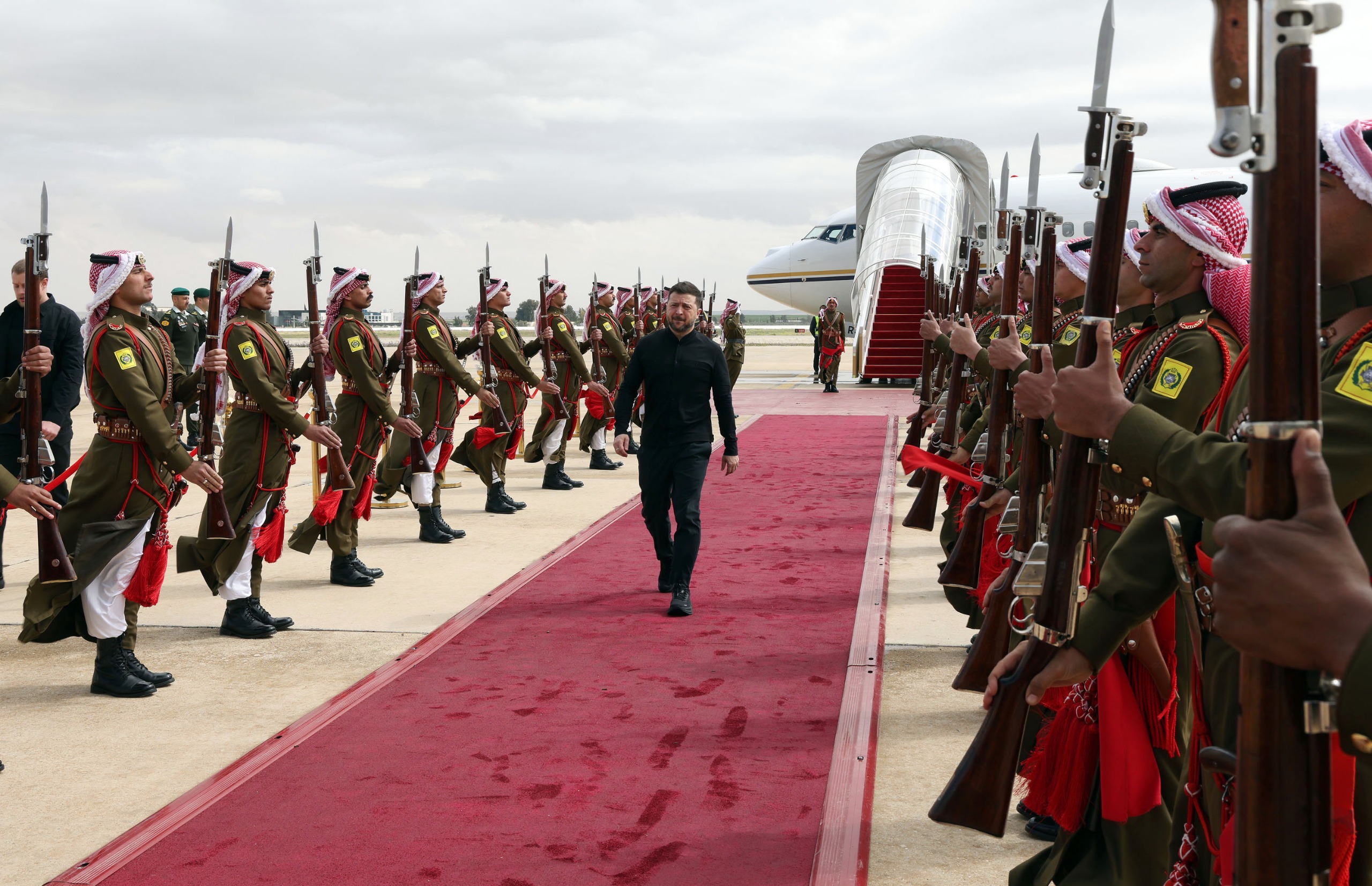 Ukrainian president arrives Jordan