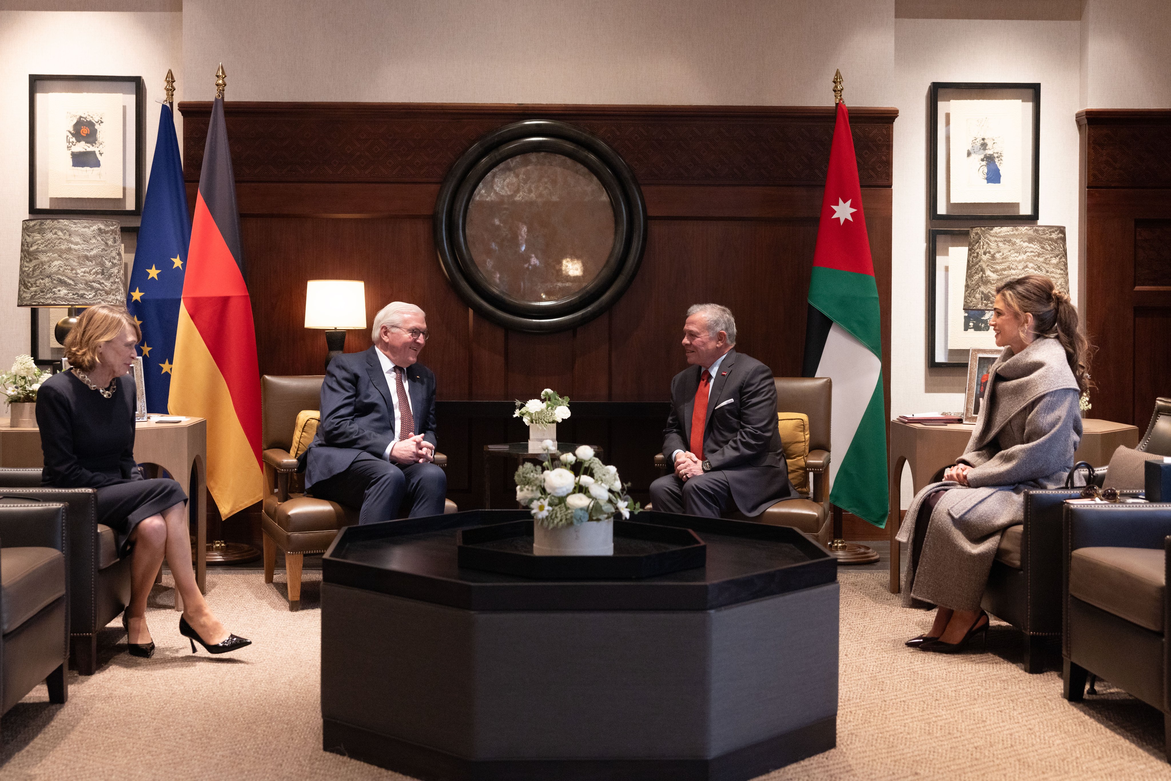 King, German president discuss strengthening cooperation, regional developments