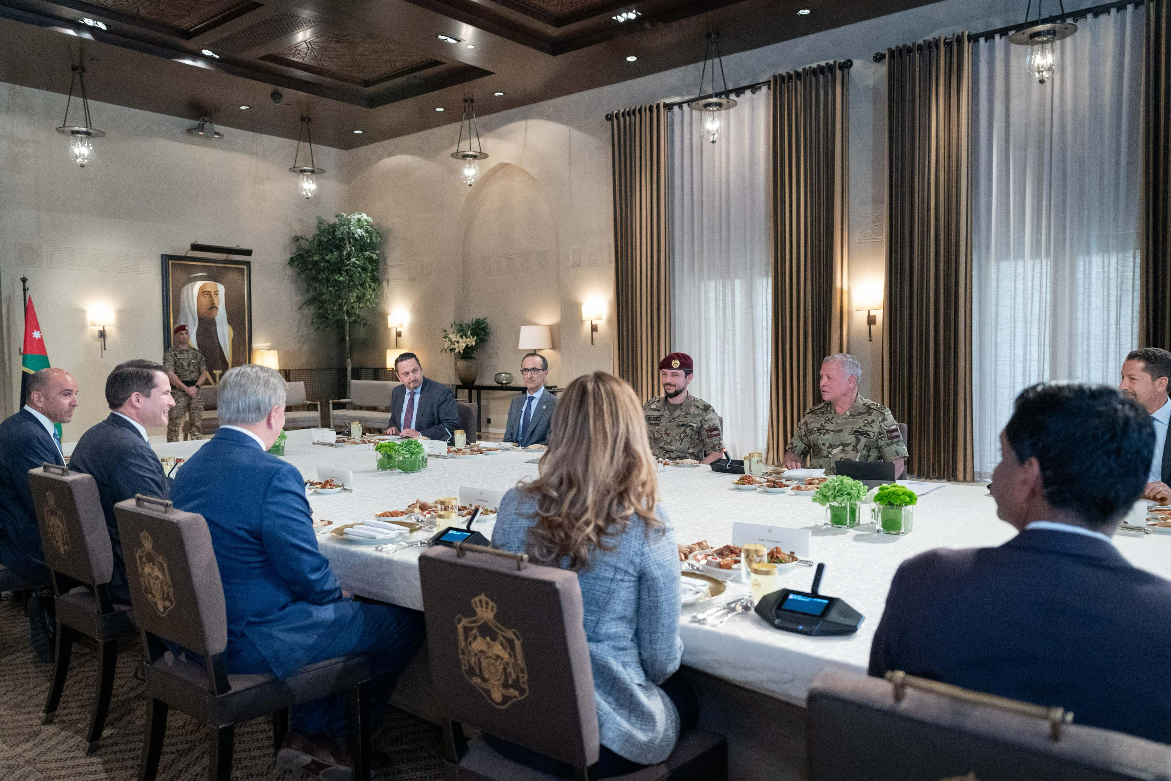 King receives a US Congress delegation from House Armed Services Committee