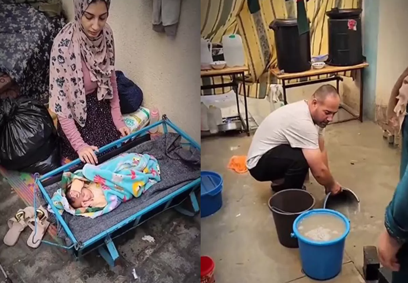Heavy rains flood shelters in Gaza Strip 