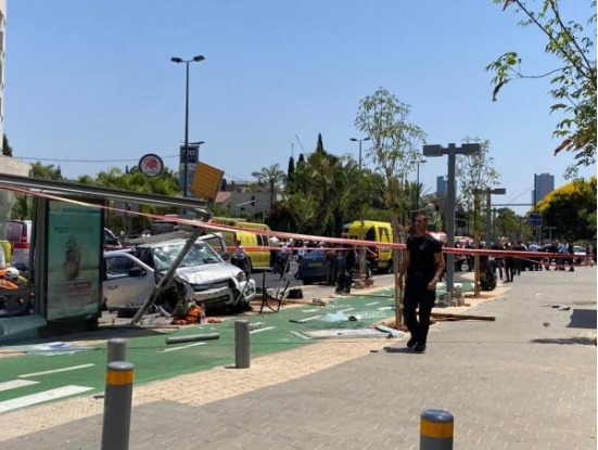 At least 10 injured in car-ramming in Tel Aviv