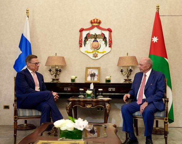 Jordan, Finland discuss stronger ties, regional stability