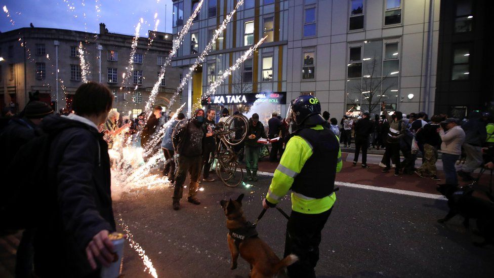 Kill the Bill Bristol protest turns violent