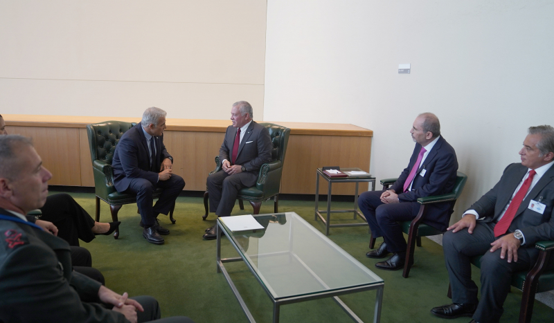 King meets Israel PM, reaffirms need to maintain calm