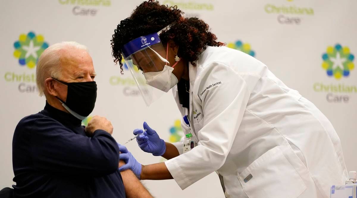 Covid: US President-elect Joe Biden gets vaccine live on TV