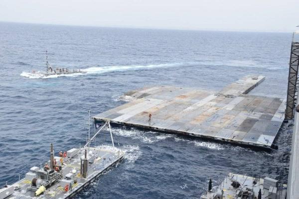 U.S. anchors temporary pier to Gaza beach, CENTCOM says 