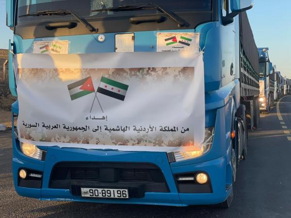 Jordan dispatches 51 humanitarian aid trucks to Syria