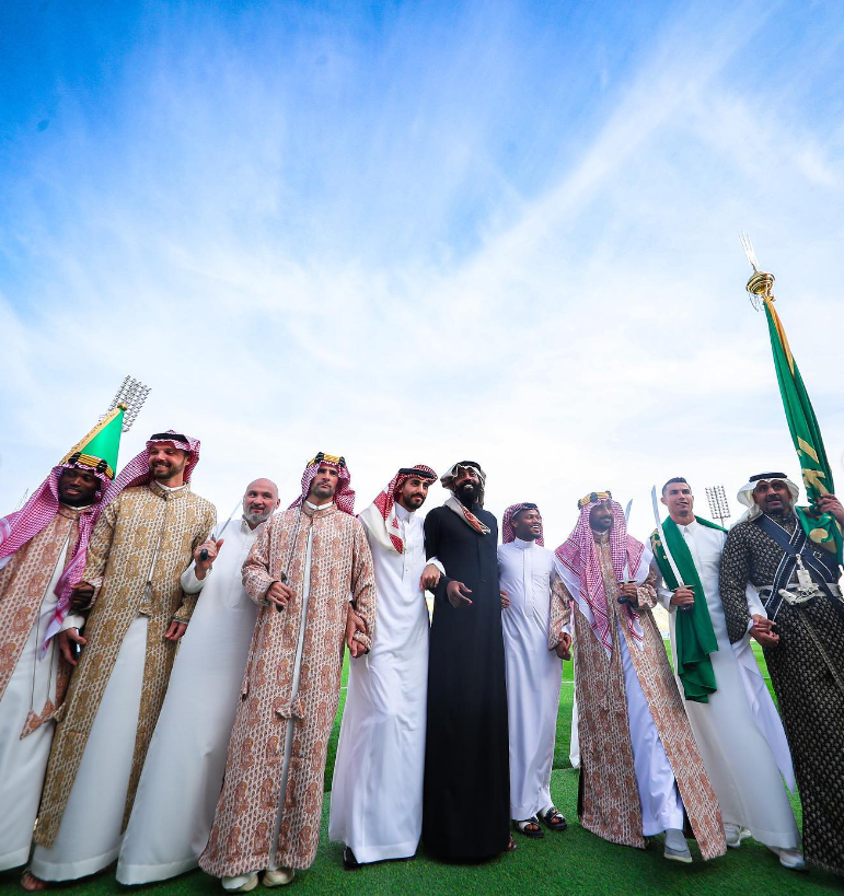 Cristiano Ronaldo pictured in Saudi dress as Al Nassr mark Founding Day -  AS USA
