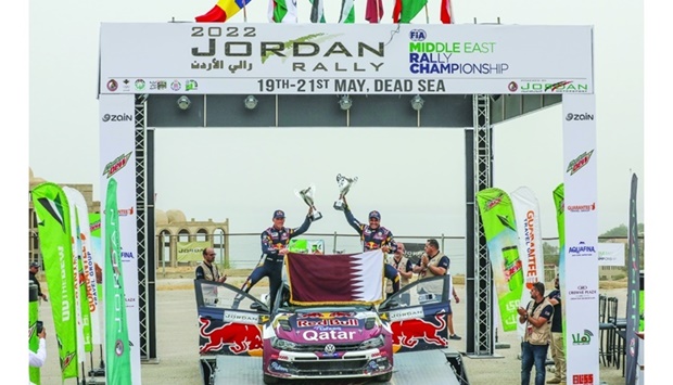 Qatar's al-Attiyah romps to 15th victory in Jordan Rally