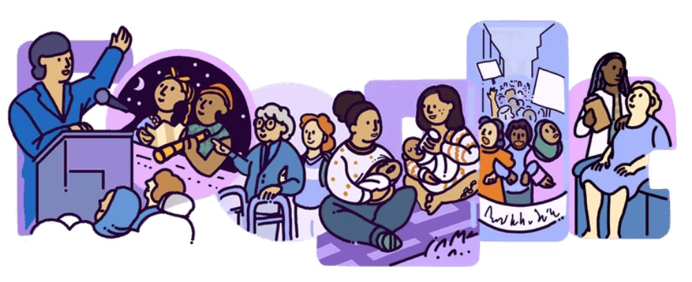 Google Doodle celebrates International Women's Day with illustration about solidarity