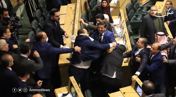 Brawl in Jordan parliament